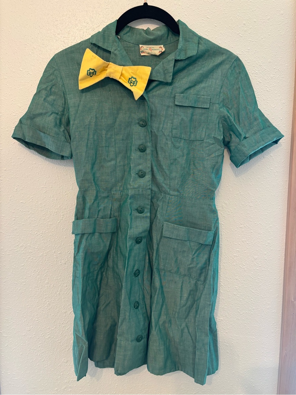 1960s Vintage Official Girl Scouts youth Green uniform